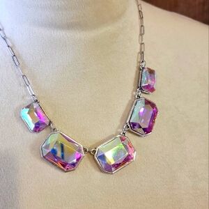 aurora borealis statement necklace